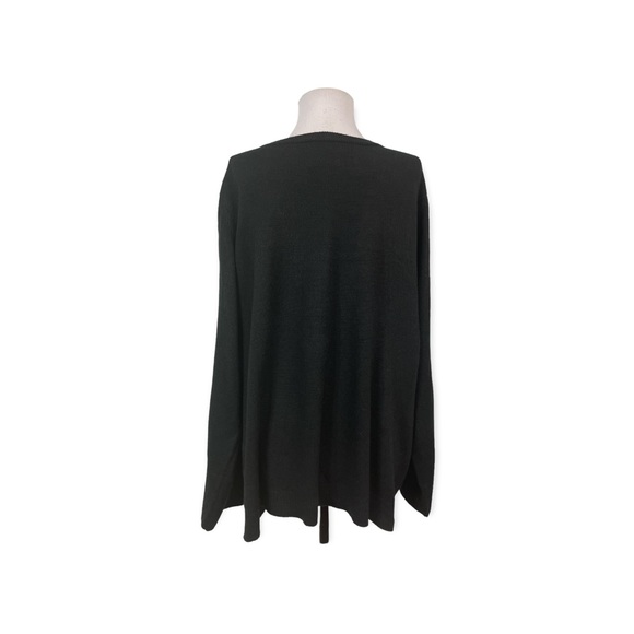 Avenue NEW Women's 26/28 3X Button Down Cardigan Sweater Black Sequins L/S - Picture 4 of 7